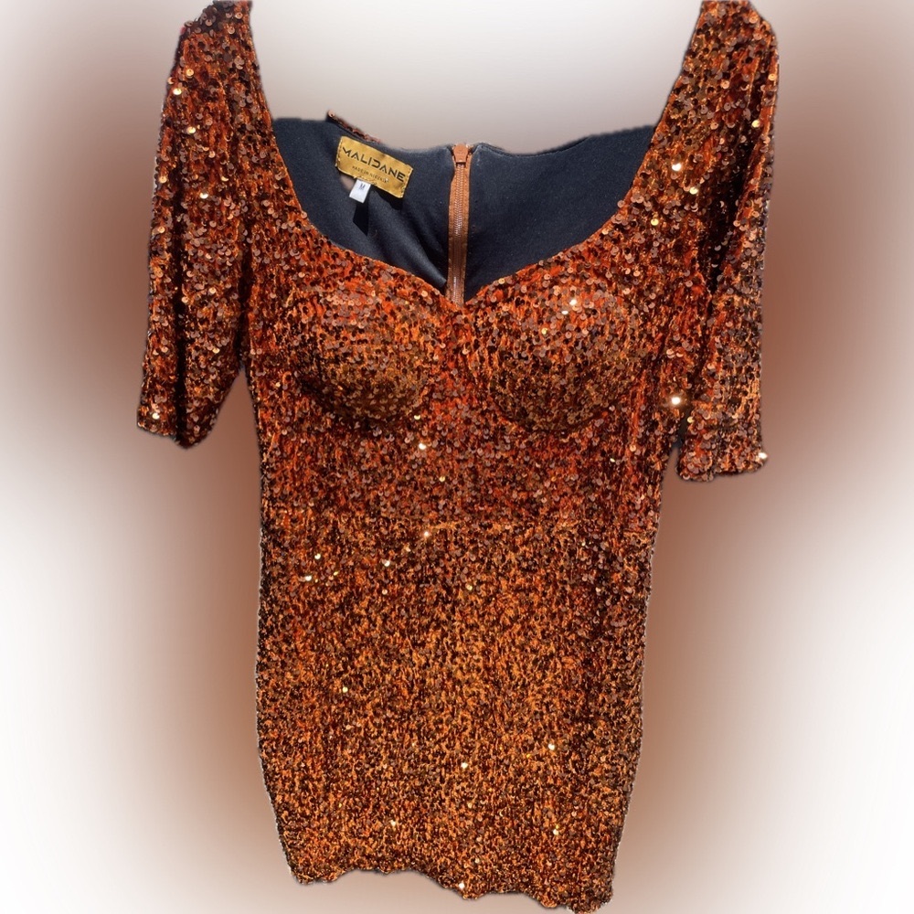 Malidane sequined cocktail dress sz Medium